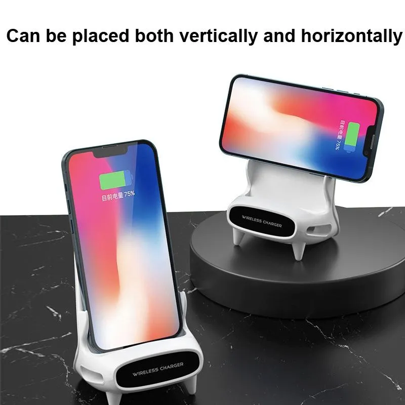 15W Vertical Wireless Charger For 4.5 11 Devices White