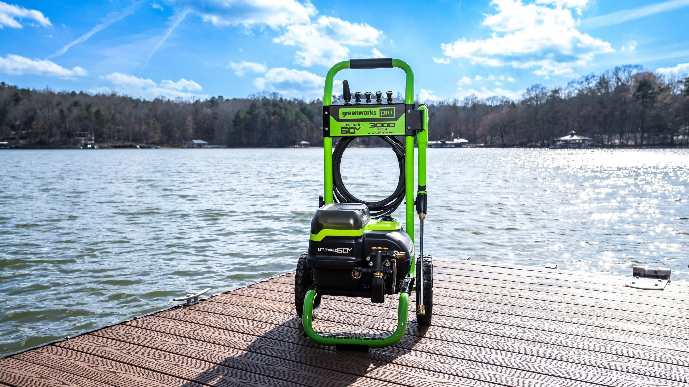 60V 3000 PSI Pressure Washer w/ Foam Cannon and 15" Surface Cleaner Combo Kit w/ (2) 5.0Ah Batteries & Dual Port Charger