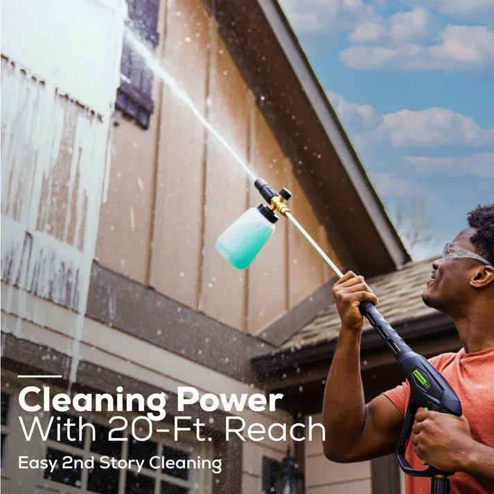 60V 3000 PSI Pressure Washer w/ Foam Cannon and 15" Surface Cleaner Combo Kit w/ (2) 5.0Ah Batteries & Dual Port Charger