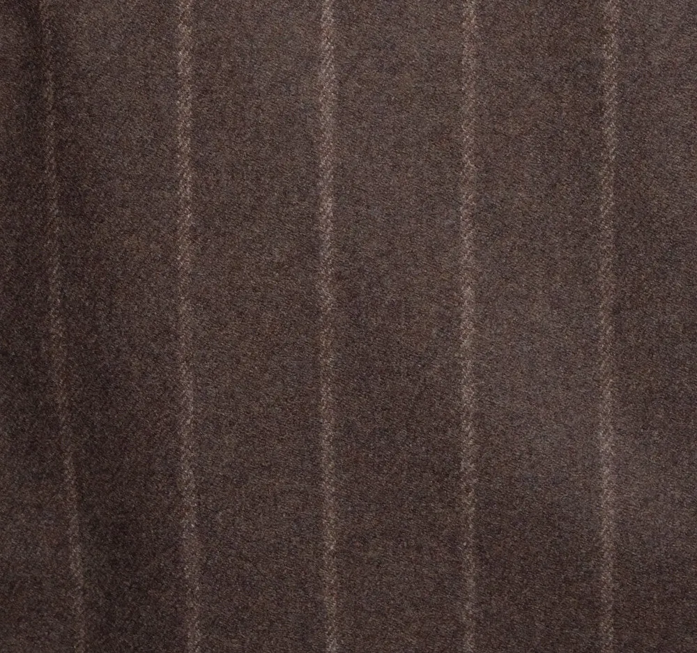 Chalk Stripe Flannel Suit in Olive