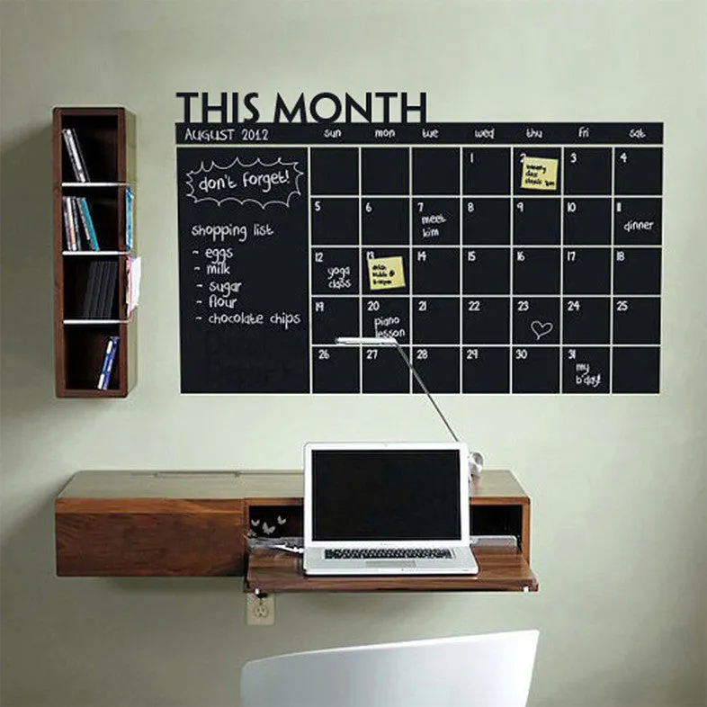 Chalkboard Wall Sticker <br> Monthly Planner