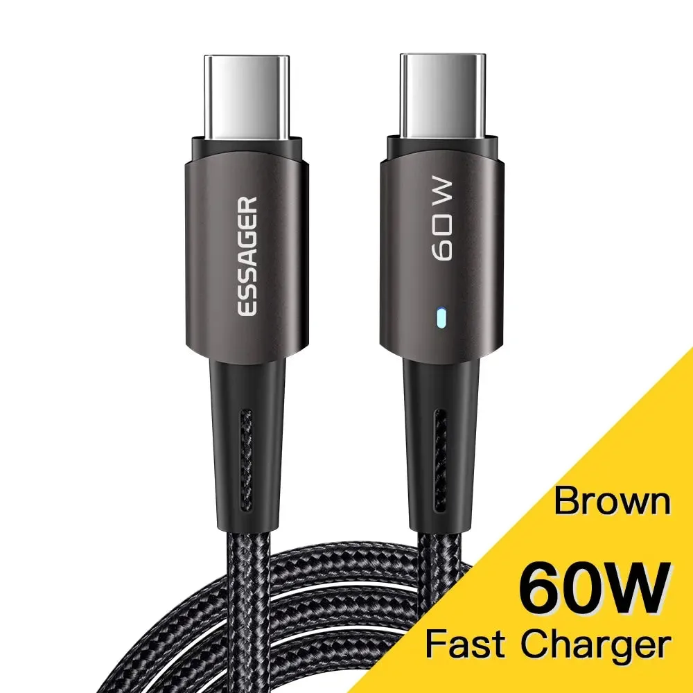 Essager 60w Type c Fast Charge Cable for Mobile Devices