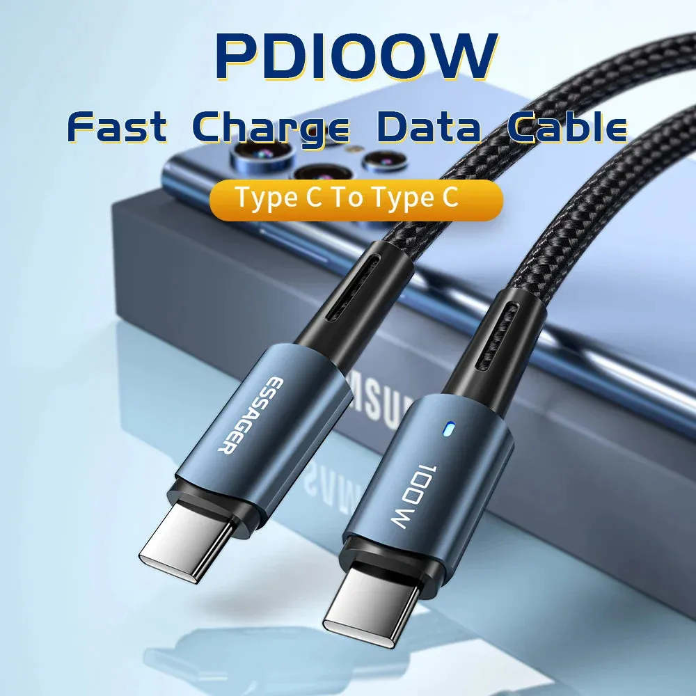 Essager 60w Type c Fast Charge Cable for Mobile Devices