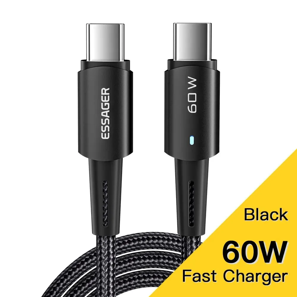 Essager 60w Type c Fast Charge Cable for Mobile Devices