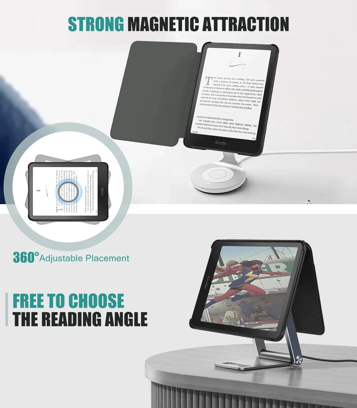 For 7 Inch Kindle Paperwhite Signature Edition 12Th Gen 2024 And Kindle Coloursoft-Compatible With Iphone Magnetic Case