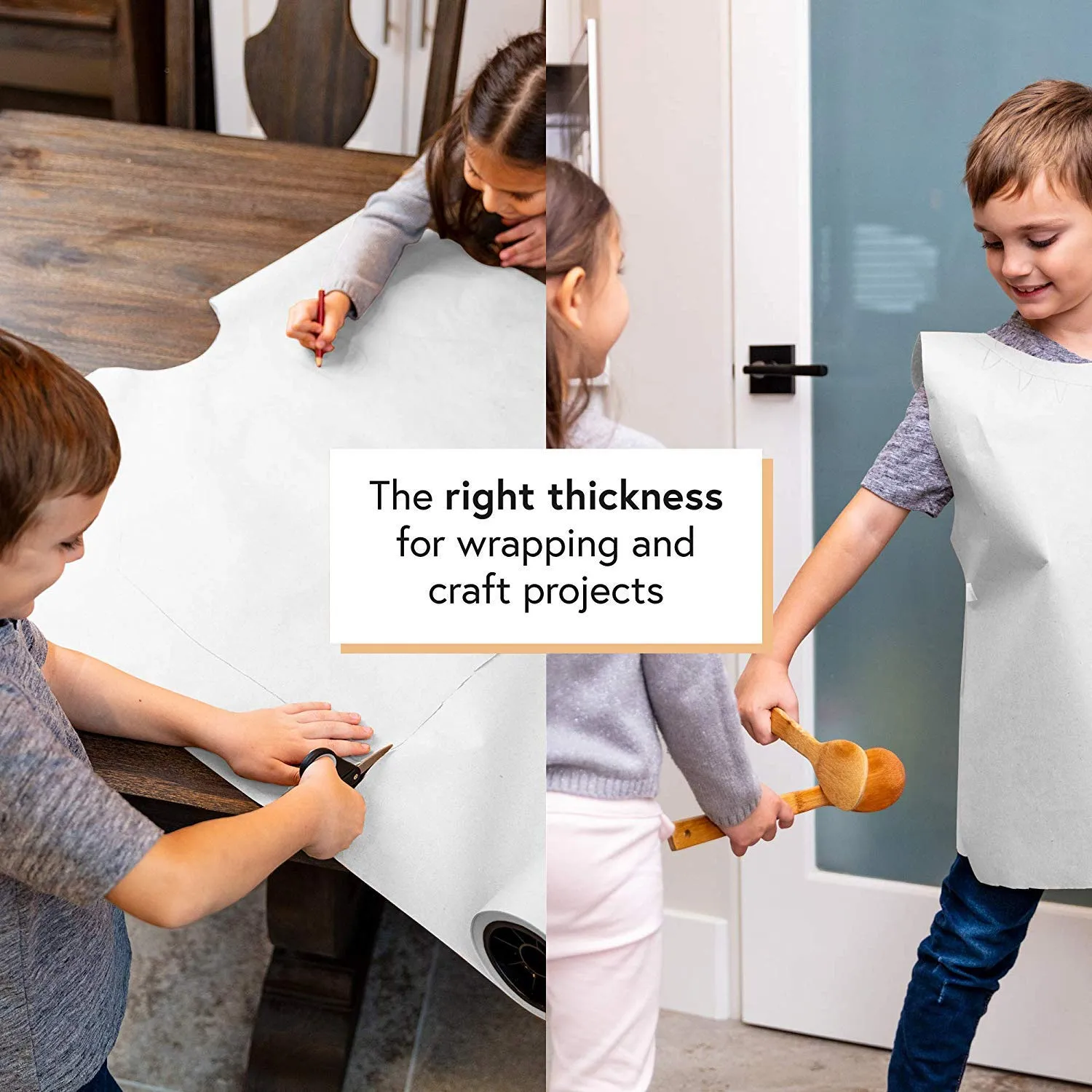 JIA INDUSTRIES White Paper roll 24 Inch X 50 Meter Paper (100 GSM) - Perfect for Wall Art, Painting Paper, Drawing Paper, Paper Roll for Kids Easel & Wrapping Paper