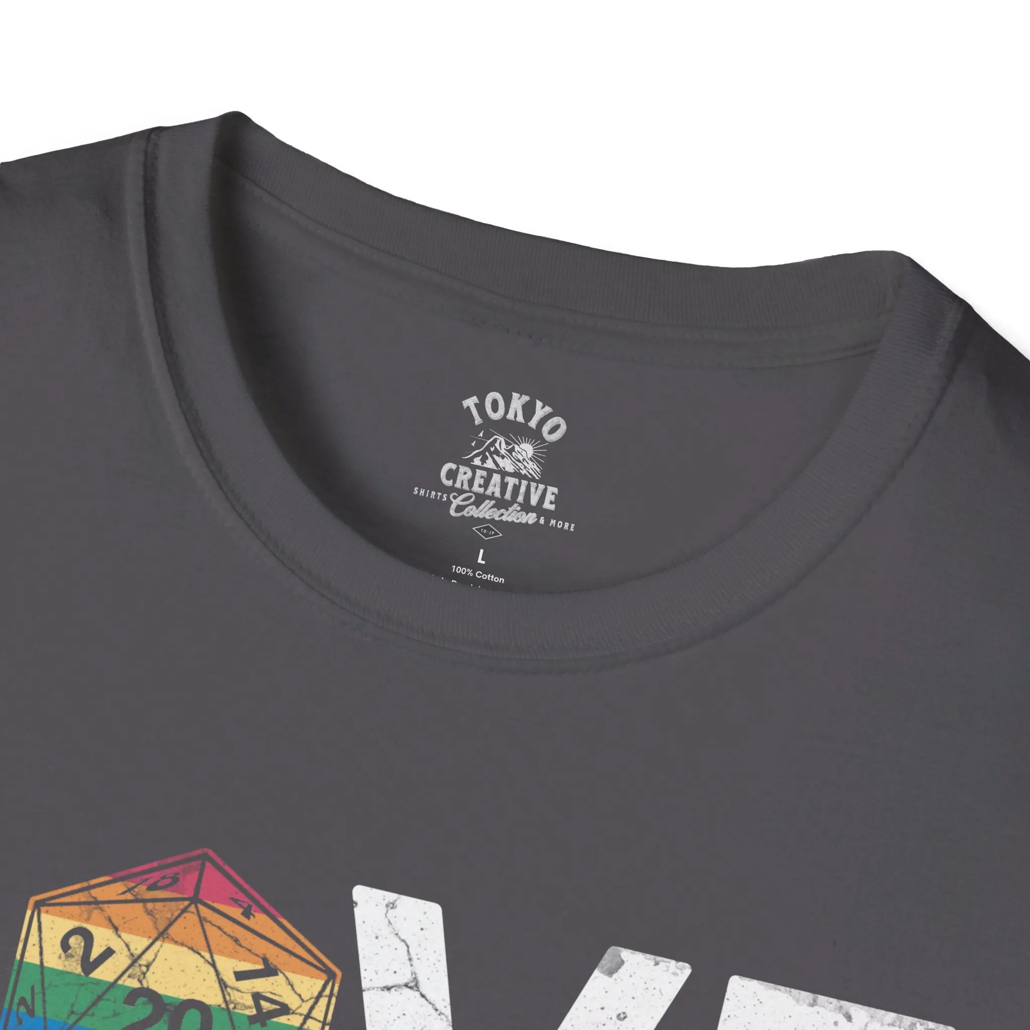 Love Who You Want Shirt - Inclusive Rainbow D20 Tee for Gamers and Allies