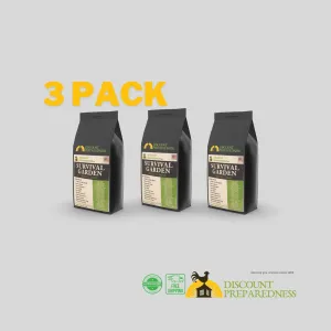 Survival Garden Heirloom Seeds - 3 Pack