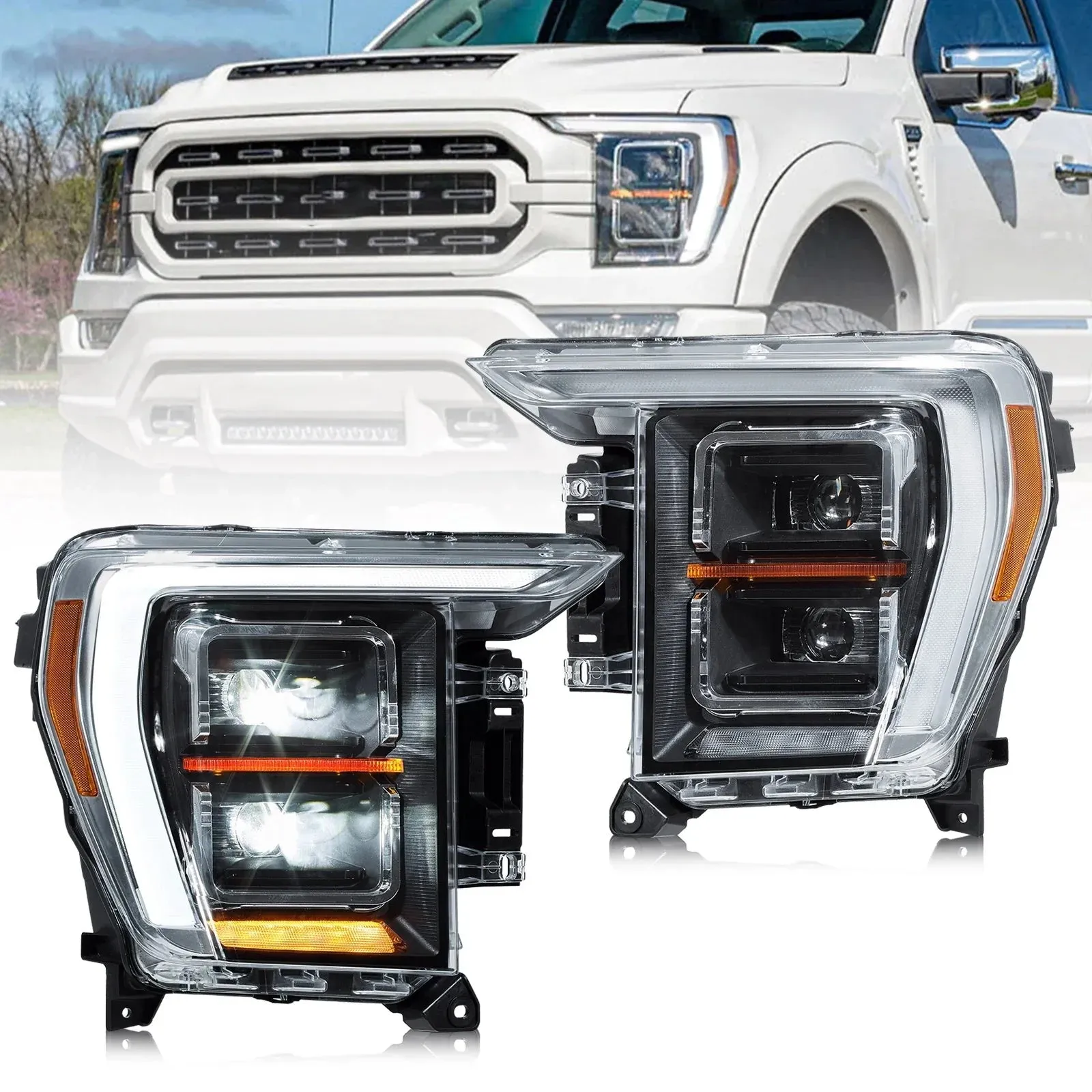 VLAND LED Headlights For Ford F150 14th Gen Pickup Trucks 2021-2023 (Ford F-Series 2021–present)