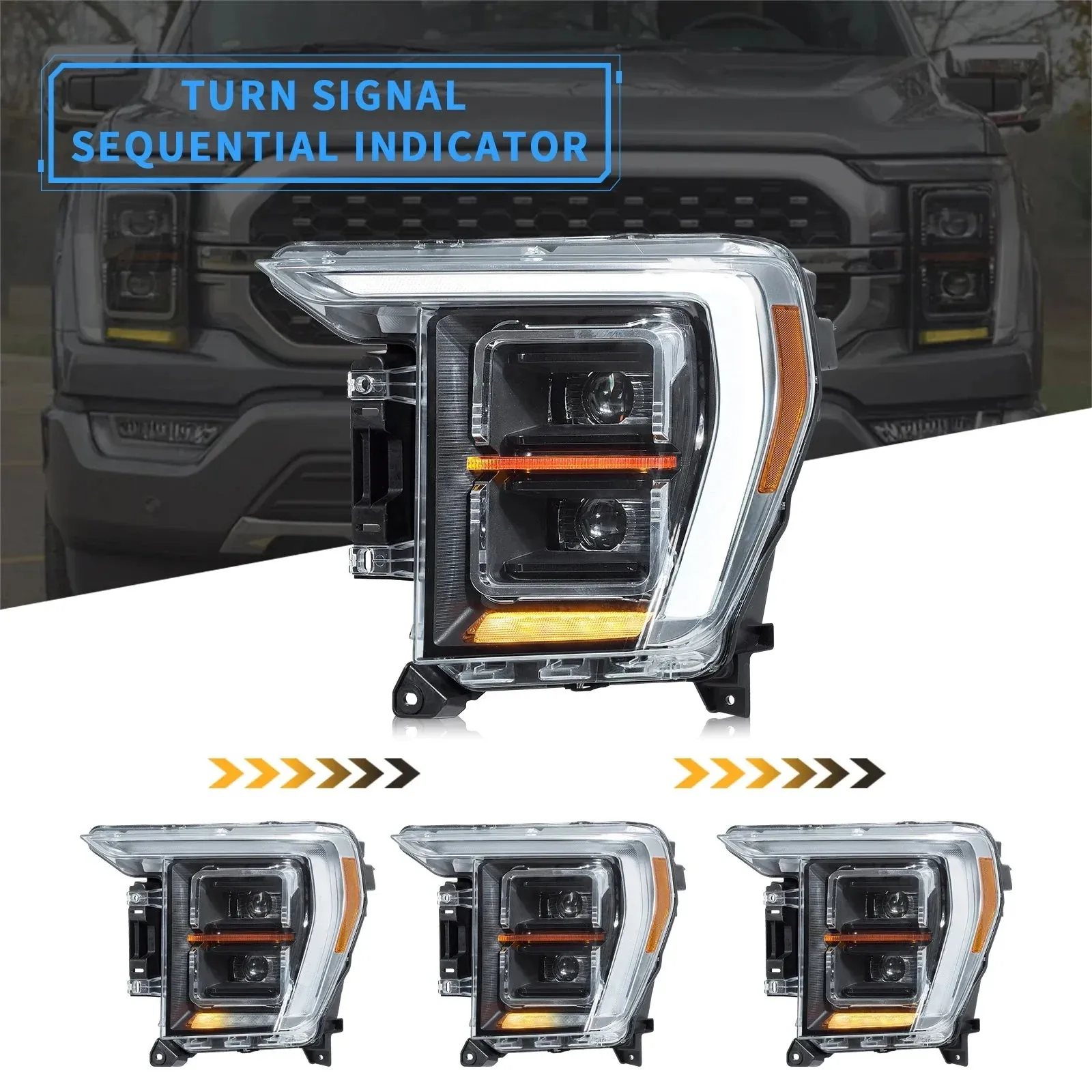 VLAND LED Headlights For Ford F150 14th Gen Pickup Trucks 2021-2023 (Ford F-Series 2021–present)
