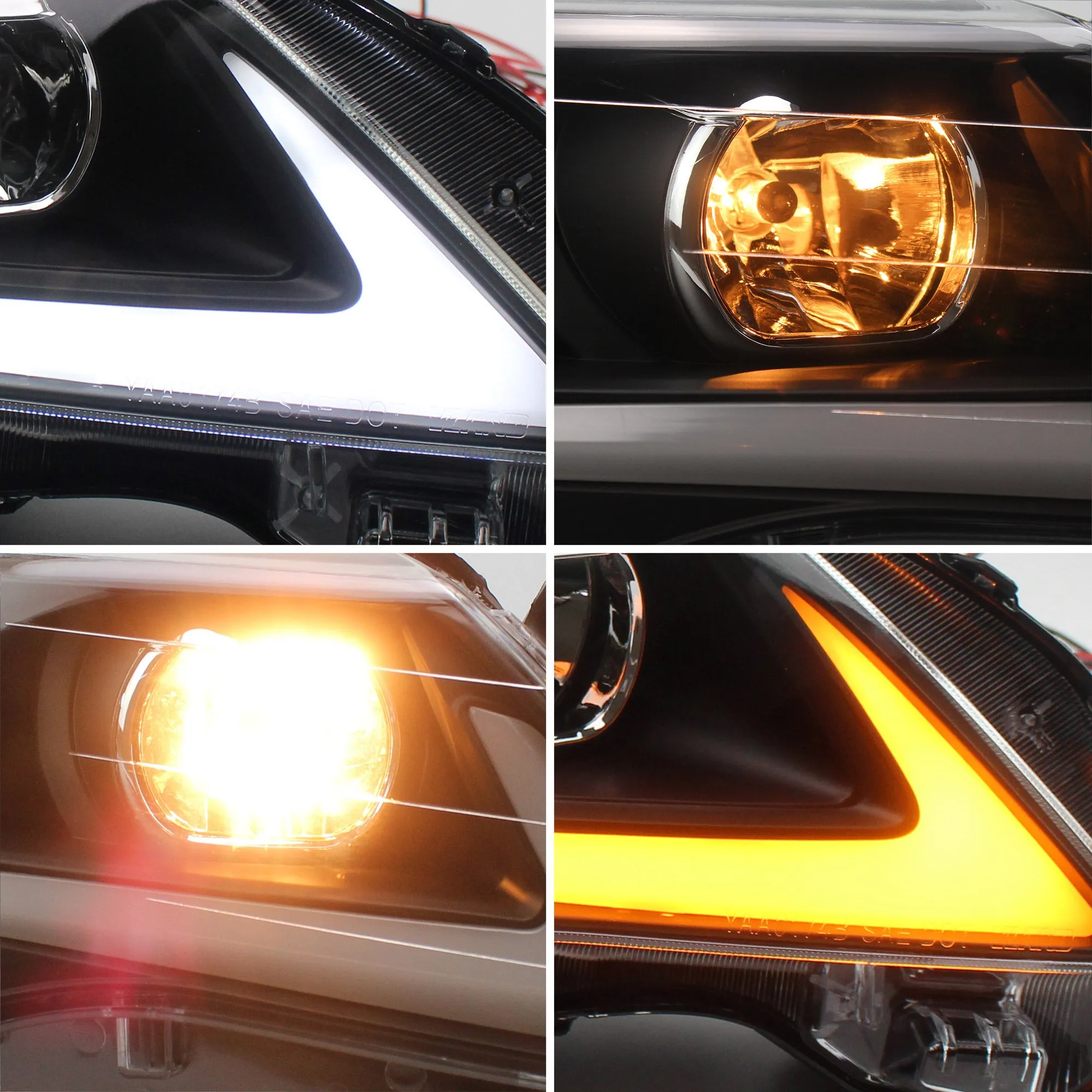 VLAND LED Headlights For Toyota Corolla 2011-2013 Headlamps
